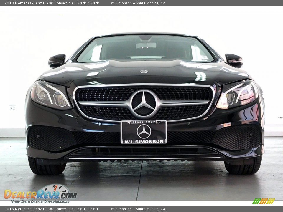 2018 Mercedes-Benz E 400 Convertible Black / Black Photo #2