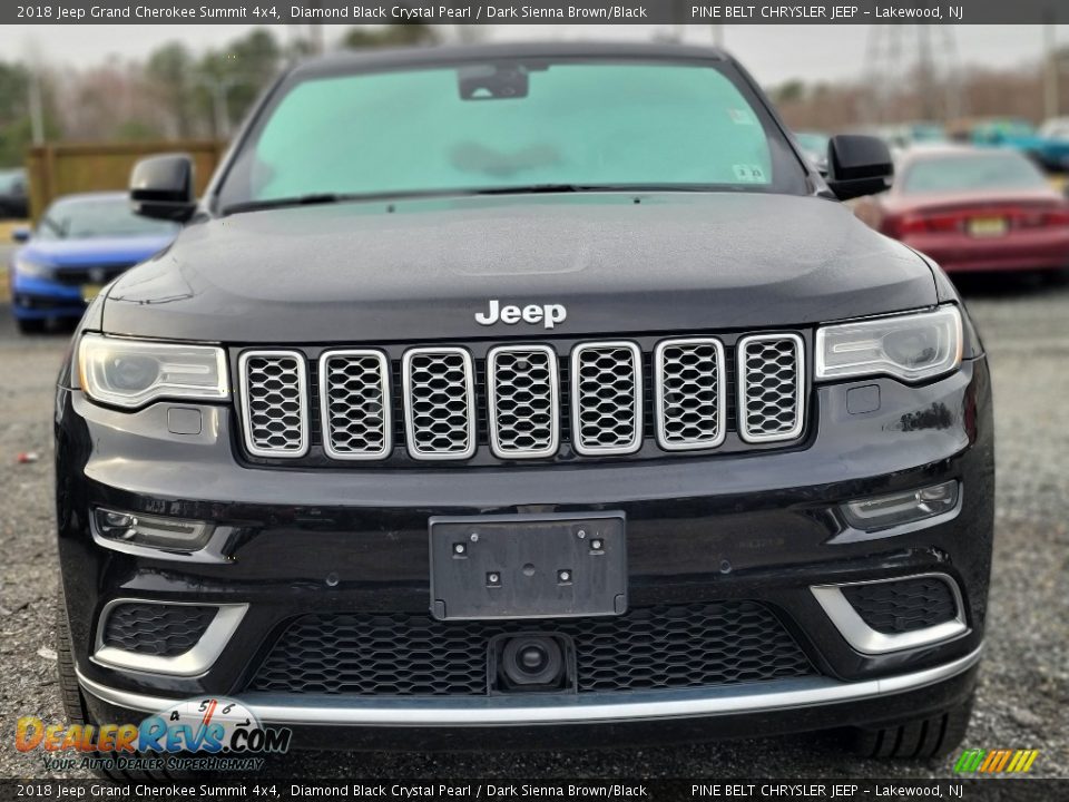 2018 Jeep Grand Cherokee Summit 4x4 Diamond Black Crystal Pearl / Dark Sienna Brown/Black Photo #2