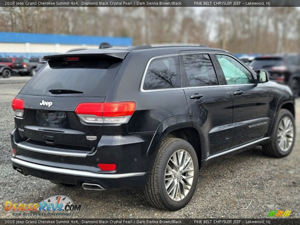 2018 Jeep Grand Cherokee Summit 4x4 Diamond Black Crystal Pearl / Dark Sienna Brown/Black Photo #4