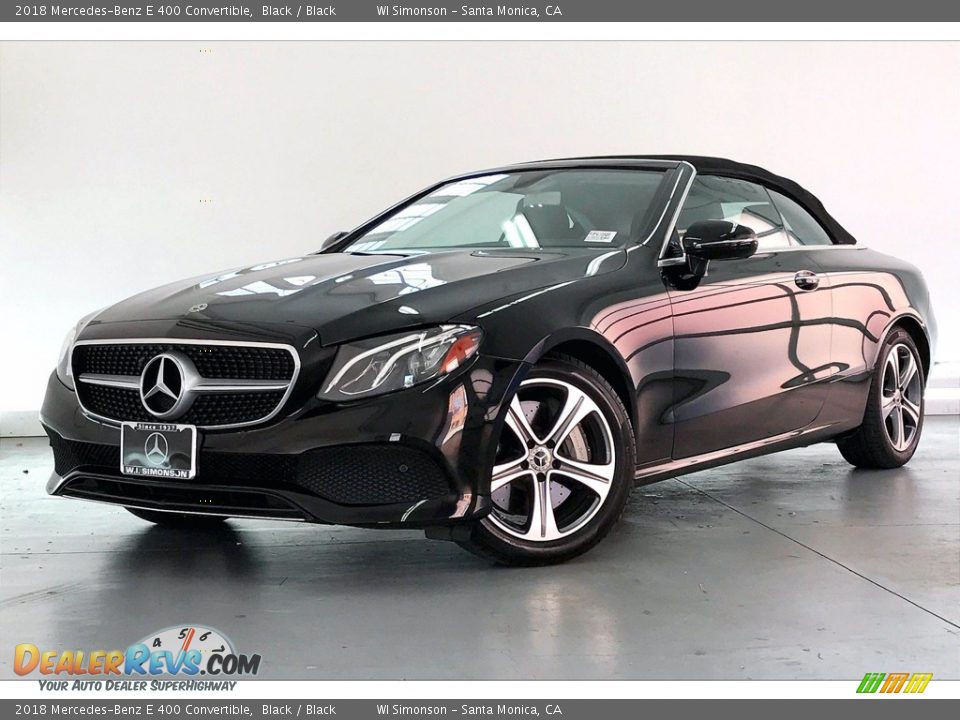 2018 Mercedes-Benz E 400 Convertible Black / Black Photo #12