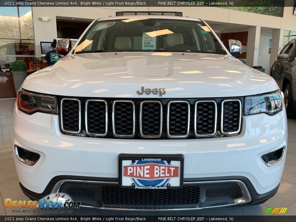 2021 Jeep Grand Cherokee Limited 4x4 Bright White / Light Frost Beige/Black Photo #3