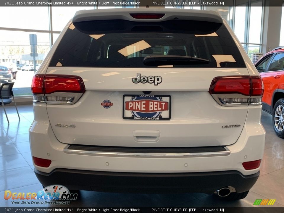 2021 Jeep Grand Cherokee Limited 4x4 Bright White / Light Frost Beige/Black Photo #6