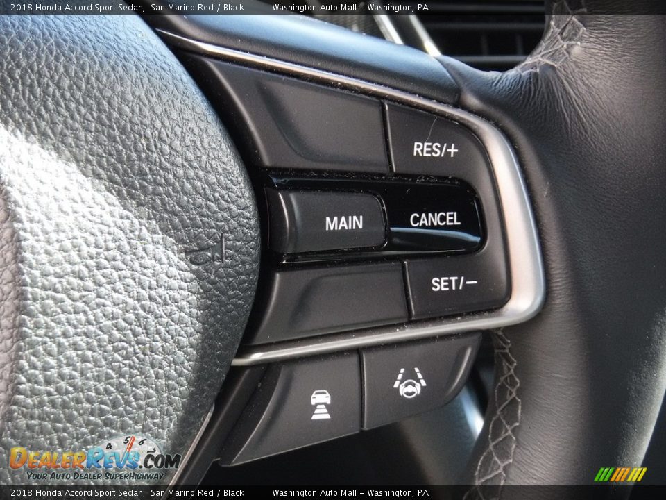 2018 Honda Accord Sport Sedan San Marino Red / Black Photo #6