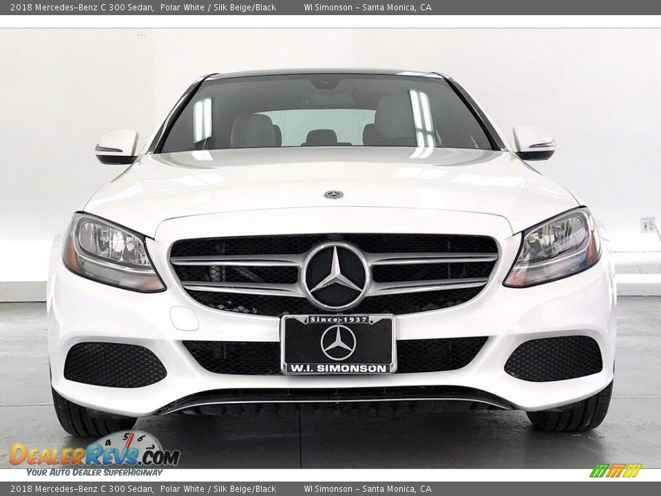 2018 Mercedes-Benz C 300 Sedan Polar White / Silk Beige/Black Photo #2
