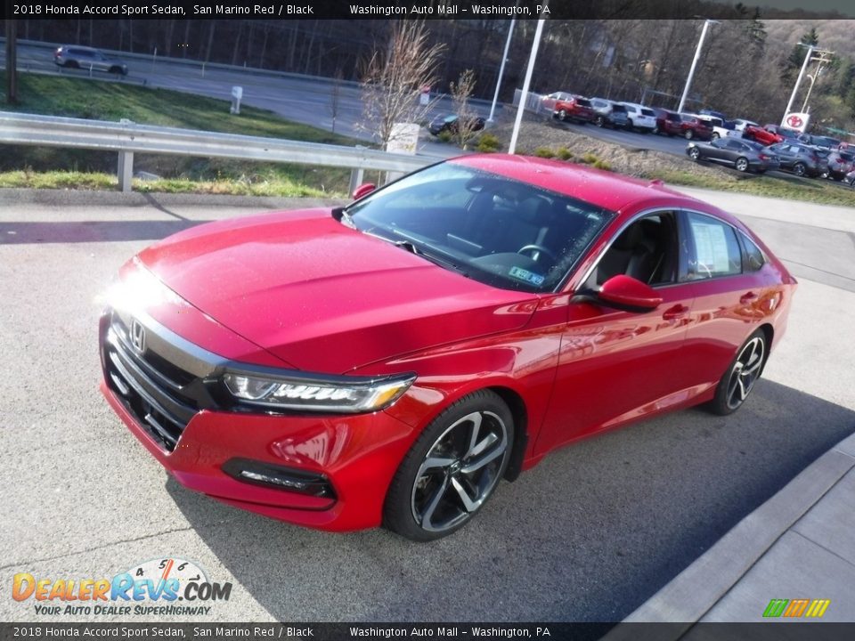 2018 Honda Accord Sport Sedan San Marino Red / Black Photo #11