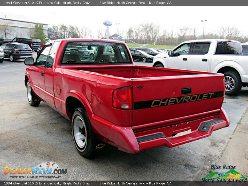 1994 Chevrolet S10 LS Extended Cab Bright Red / Gray Photo #4