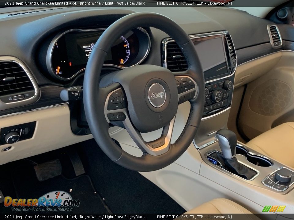 2021 Jeep Grand Cherokee Limited 4x4 Bright White / Light Frost Beige/Black Photo #13