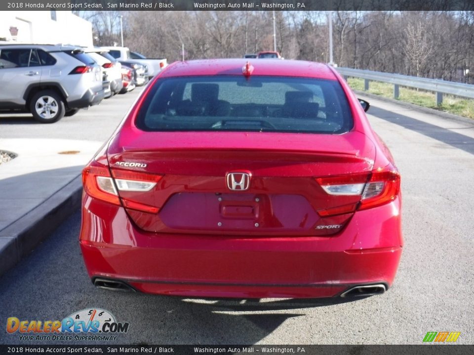 2018 Honda Accord Sport Sedan San Marino Red / Black Photo #14