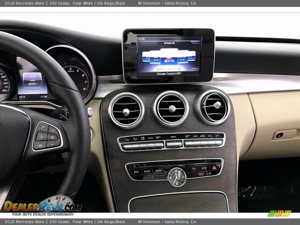 2018 Mercedes-Benz C 300 Sedan Polar White / Silk Beige/Black Photo #5