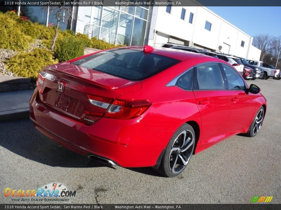 2018 Honda Accord Sport Sedan San Marino Red / Black Photo #15