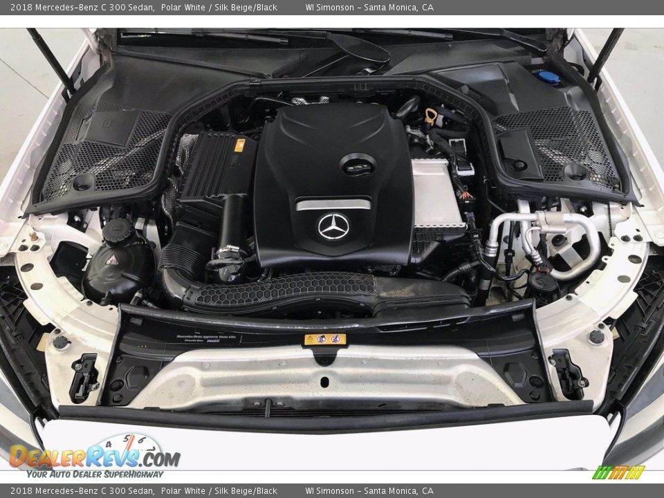 2018 Mercedes-Benz C 300 Sedan Polar White / Silk Beige/Black Photo #9