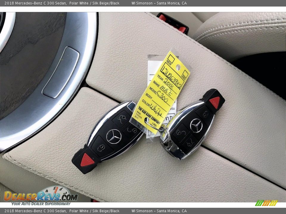 2018 Mercedes-Benz C 300 Sedan Polar White / Silk Beige/Black Photo #11