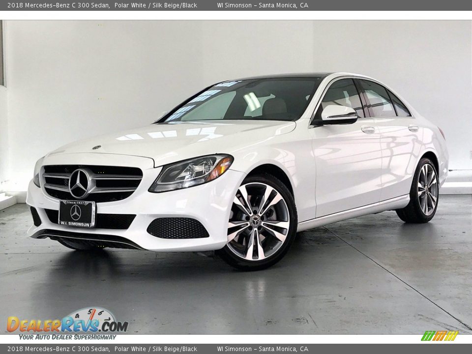 2018 Mercedes-Benz C 300 Sedan Polar White / Silk Beige/Black Photo #12