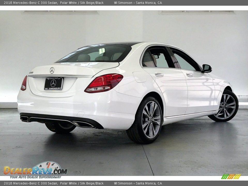 2018 Mercedes-Benz C 300 Sedan Polar White / Silk Beige/Black Photo #13