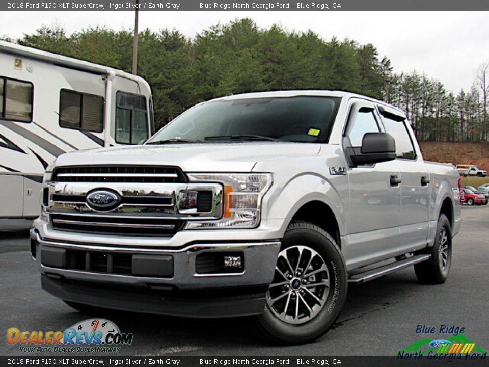 2018 Ford F150 XLT SuperCrew Ingot Silver / Earth Gray Photo #1