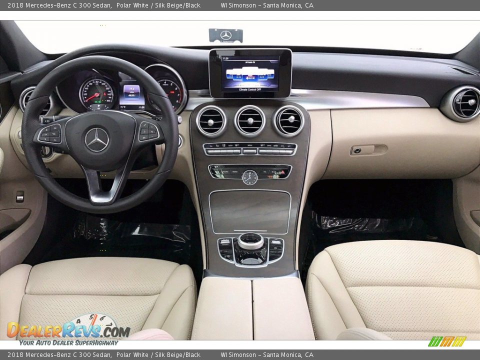 2018 Mercedes-Benz C 300 Sedan Polar White / Silk Beige/Black Photo #15