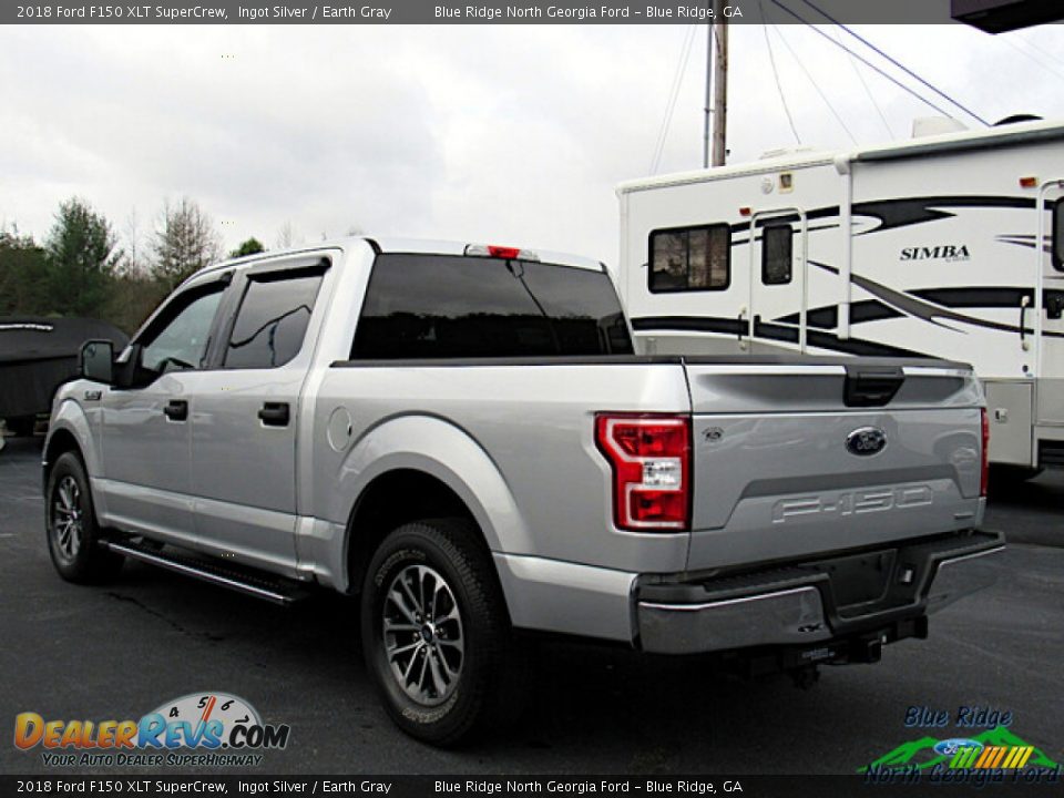 2018 Ford F150 XLT SuperCrew Ingot Silver / Earth Gray Photo #3