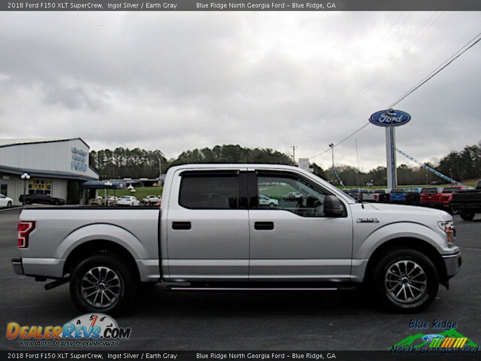 2018 Ford F150 XLT SuperCrew Ingot Silver / Earth Gray Photo #6