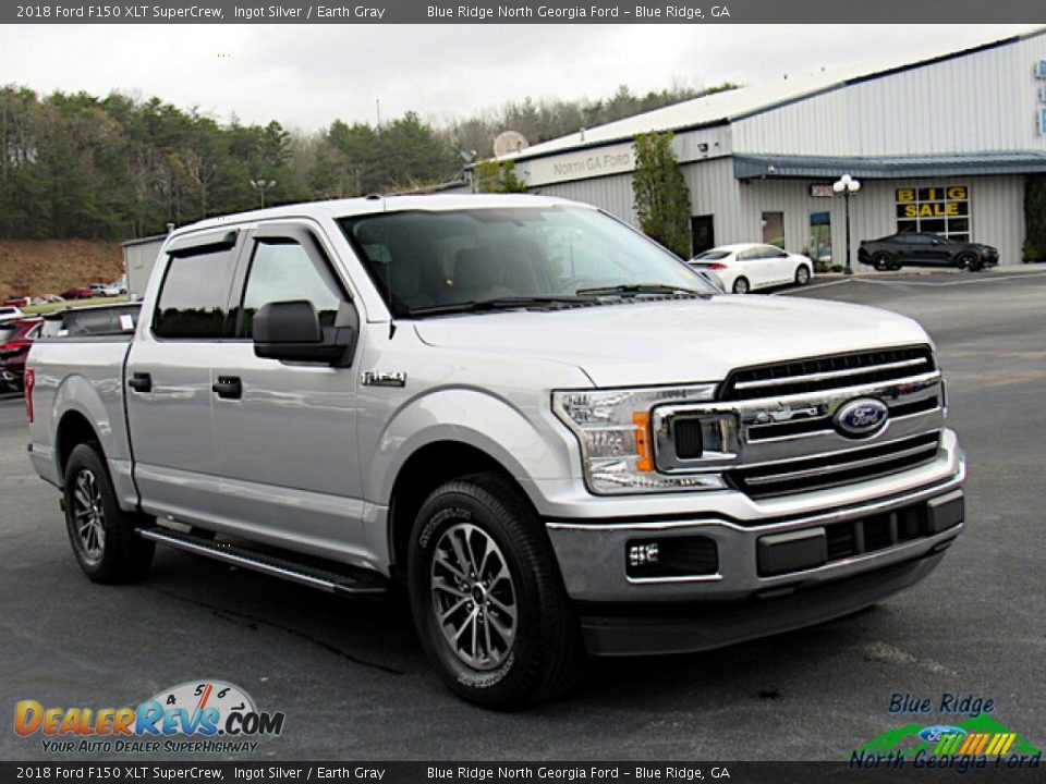 2018 Ford F150 XLT SuperCrew Ingot Silver / Earth Gray Photo #7