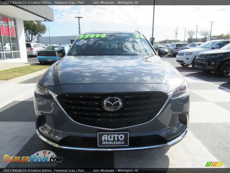 2021 Mazda CX-9 Carbon Edition Polymetal Gray / Red Photo #2