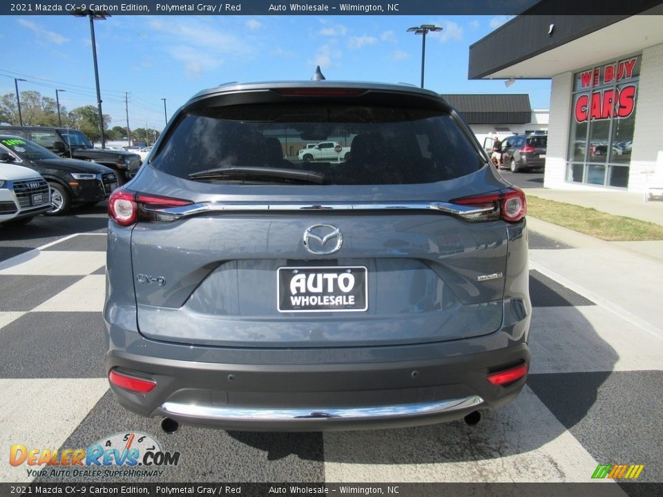 2021 Mazda CX-9 Carbon Edition Polymetal Gray / Red Photo #4
