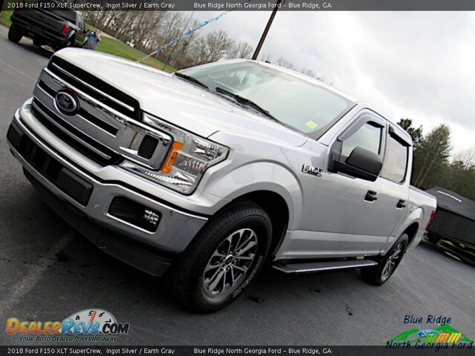 2018 Ford F150 XLT SuperCrew Ingot Silver / Earth Gray Photo #26