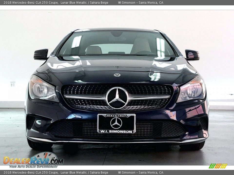 2018 Mercedes-Benz CLA 250 Coupe Lunar Blue Metallic / Sahara Beige Photo #2