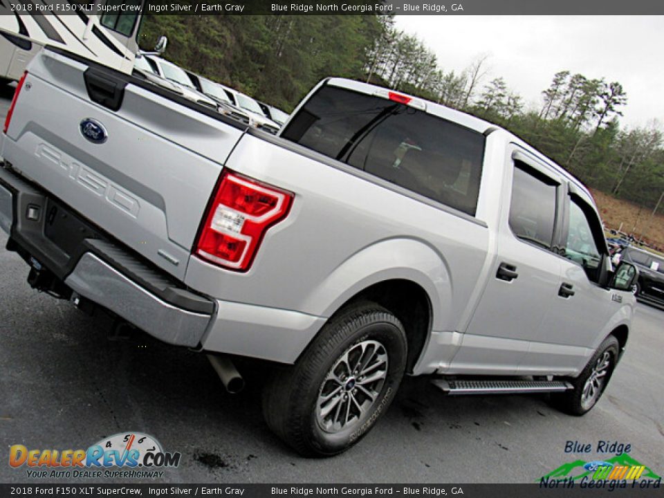 2018 Ford F150 XLT SuperCrew Ingot Silver / Earth Gray Photo #28