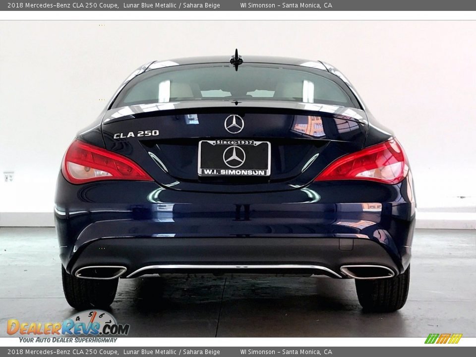 2018 Mercedes-Benz CLA 250 Coupe Lunar Blue Metallic / Sahara Beige Photo #3