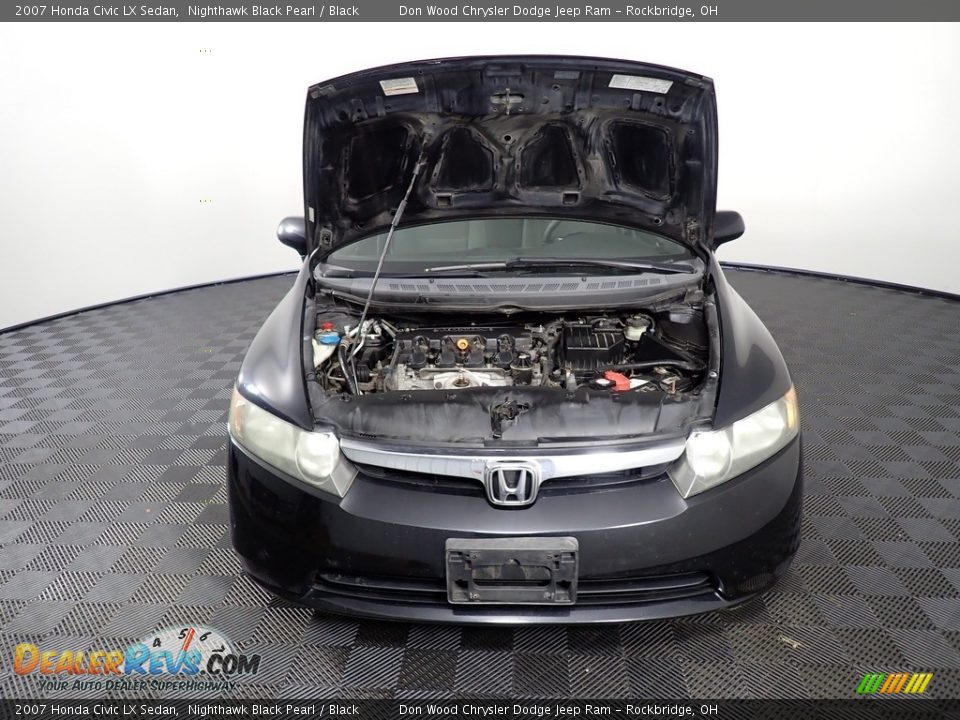 2007 Honda Civic LX Sedan Nighthawk Black Pearl / Black Photo #5