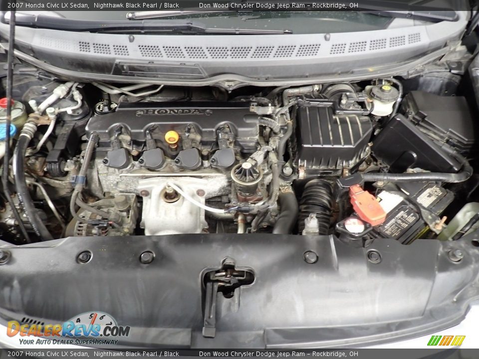 2007 Honda Civic LX Sedan Nighthawk Black Pearl / Black Photo #6