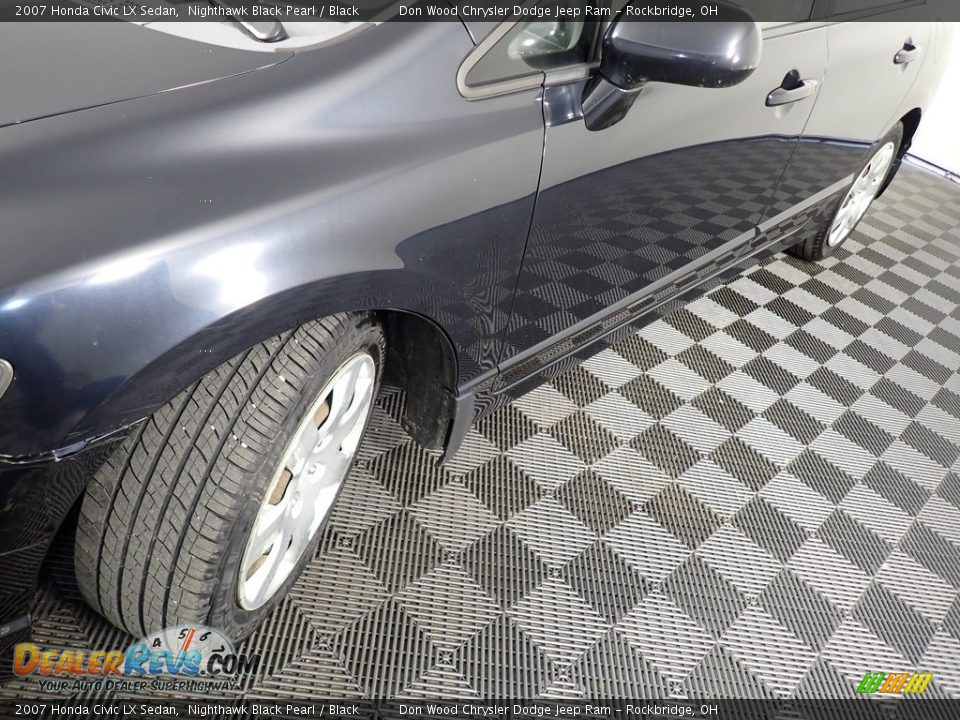 2007 Honda Civic LX Sedan Nighthawk Black Pearl / Black Photo #8
