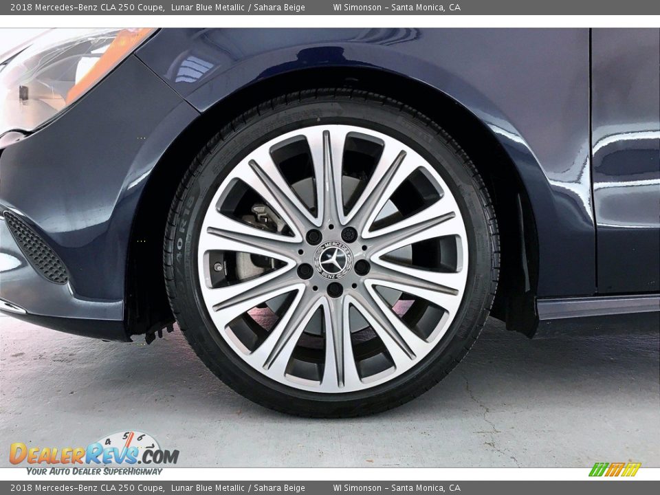 2018 Mercedes-Benz CLA 250 Coupe Lunar Blue Metallic / Sahara Beige Photo #8