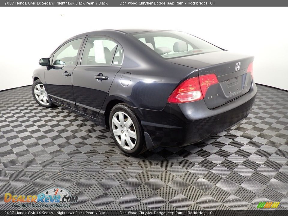 2007 Honda Civic LX Sedan Nighthawk Black Pearl / Black Photo #10