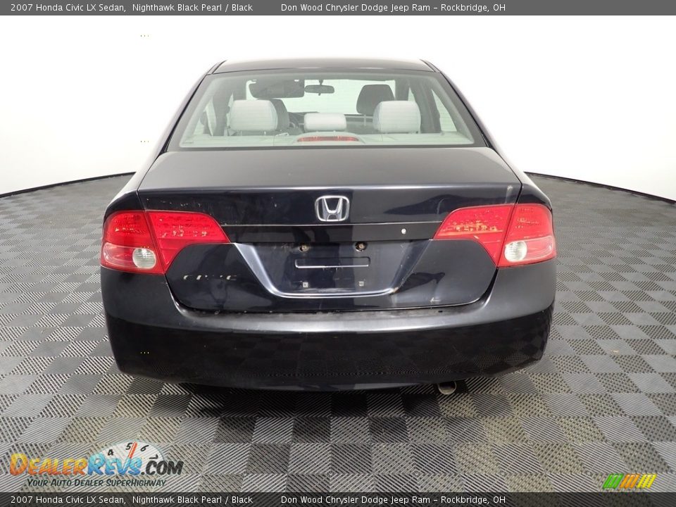 2007 Honda Civic LX Sedan Nighthawk Black Pearl / Black Photo #11