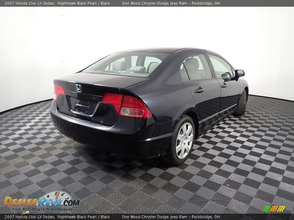 2007 Honda Civic LX Sedan Nighthawk Black Pearl / Black Photo #14