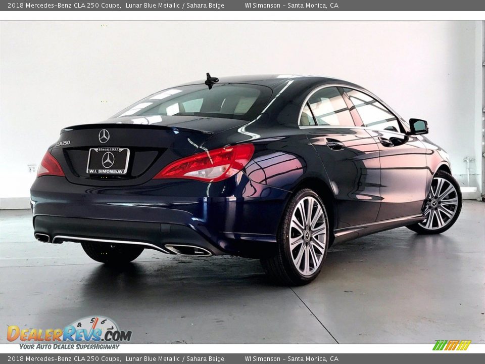2018 Mercedes-Benz CLA 250 Coupe Lunar Blue Metallic / Sahara Beige Photo #13