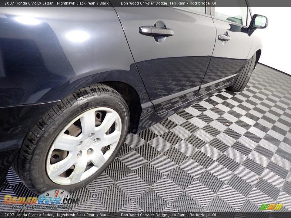 2007 Honda Civic LX Sedan Nighthawk Black Pearl / Black Photo #15
