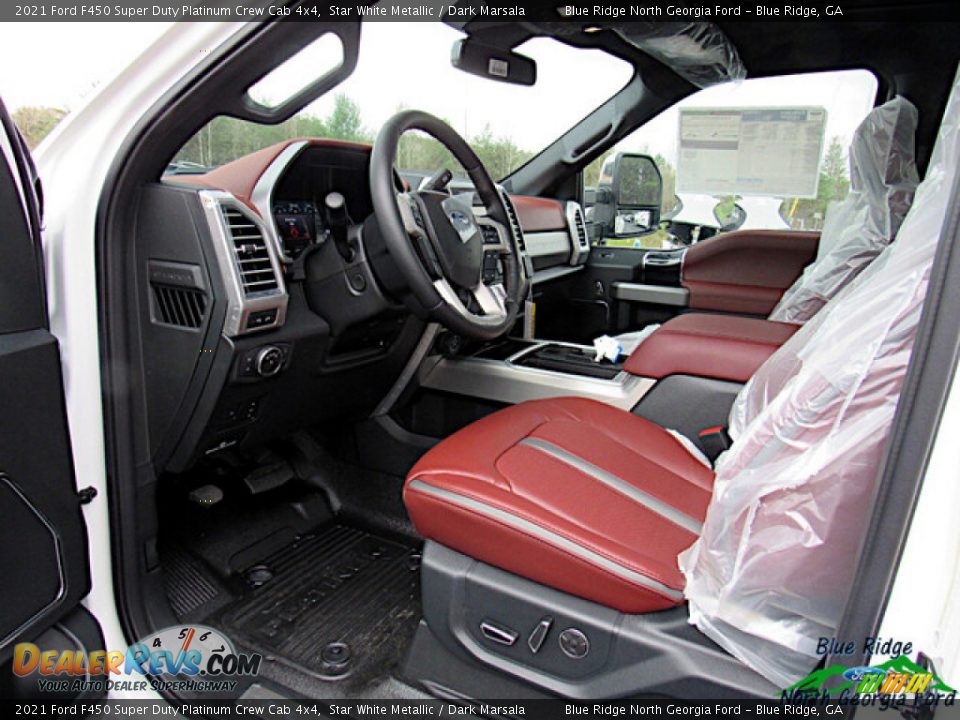 2021 Ford F450 Super Duty Platinum Crew Cab 4x4 Star White Metallic / Dark Marsala Photo #11