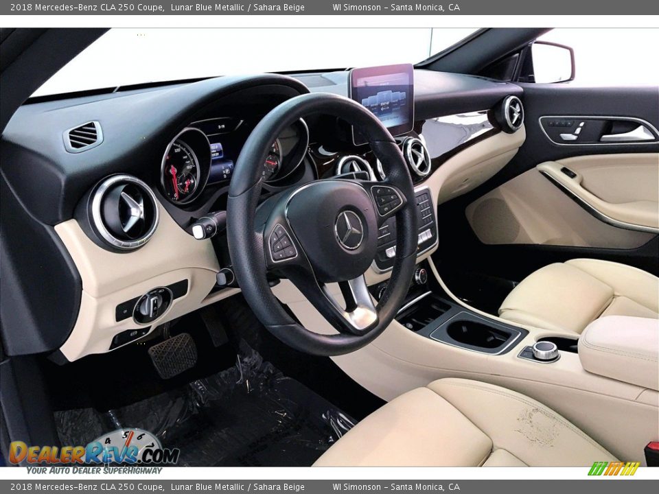 2018 Mercedes-Benz CLA 250 Coupe Lunar Blue Metallic / Sahara Beige Photo #14