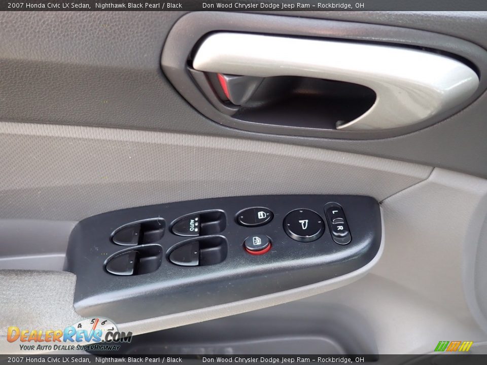 2007 Honda Civic LX Sedan Nighthawk Black Pearl / Black Photo #16