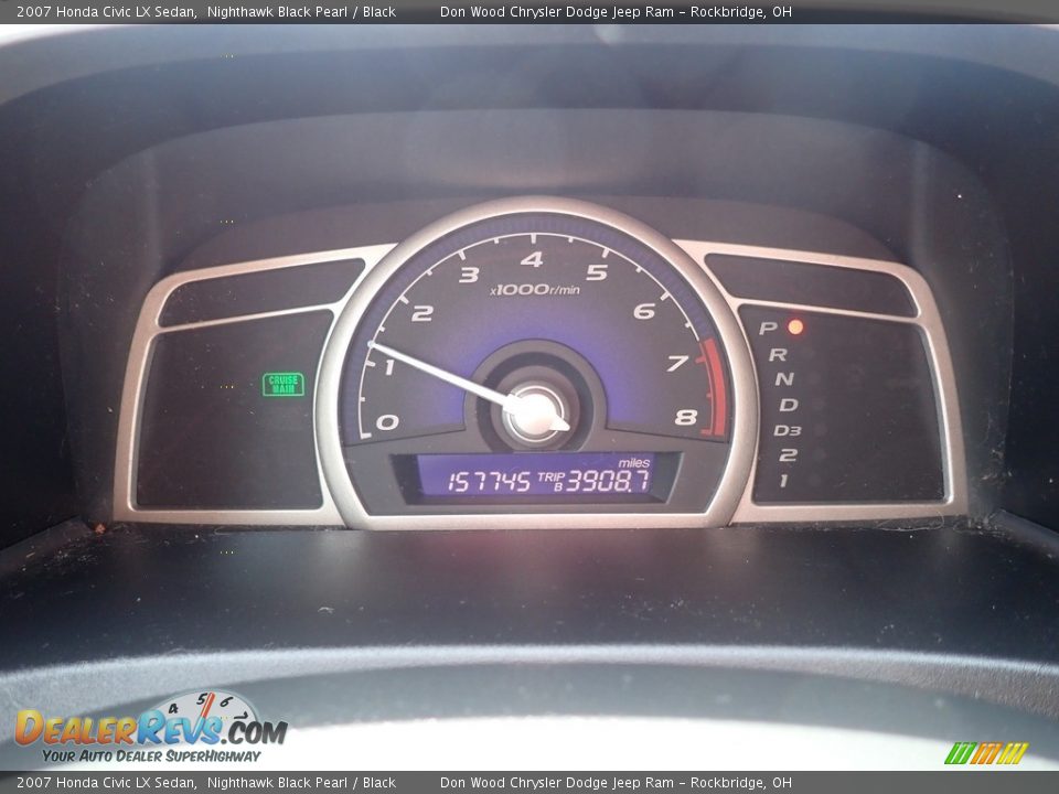 2007 Honda Civic LX Sedan Nighthawk Black Pearl / Black Photo #19