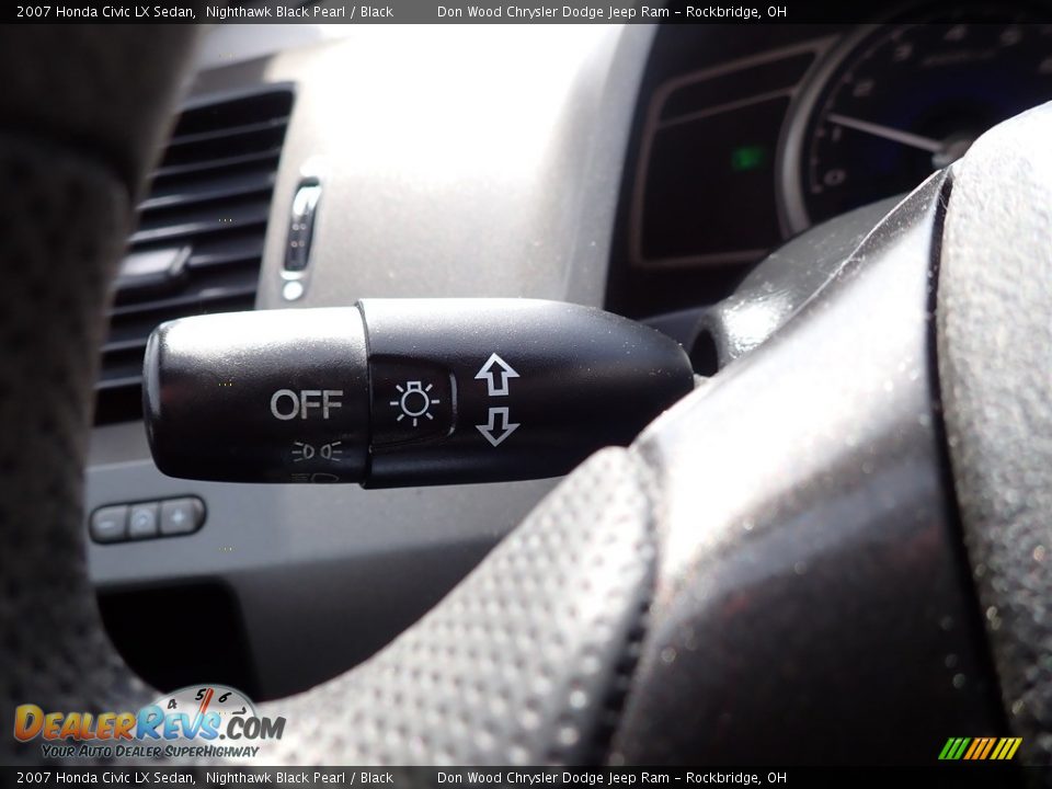 2007 Honda Civic LX Sedan Nighthawk Black Pearl / Black Photo #20