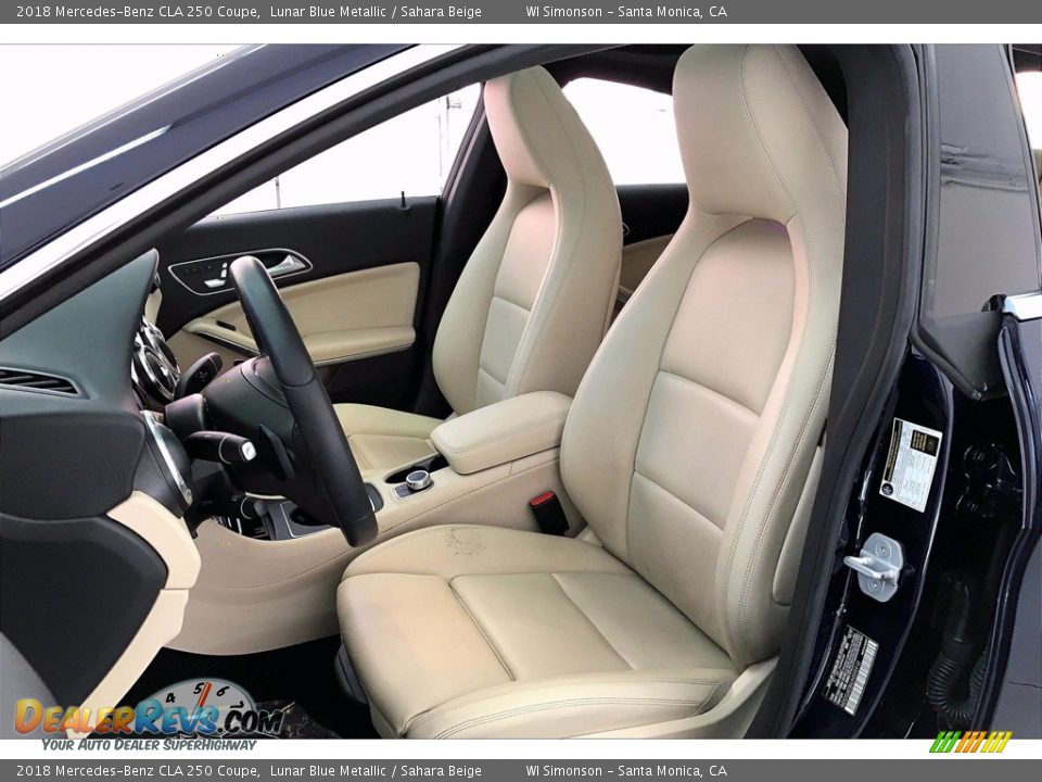 2018 Mercedes-Benz CLA 250 Coupe Lunar Blue Metallic / Sahara Beige Photo #18