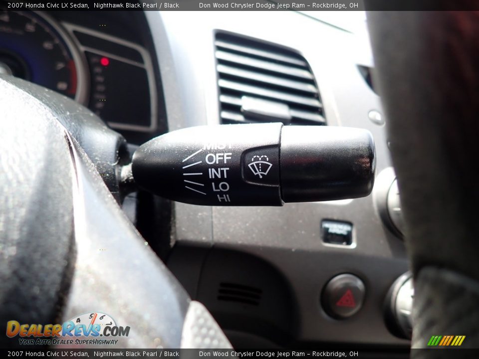 2007 Honda Civic LX Sedan Nighthawk Black Pearl / Black Photo #22