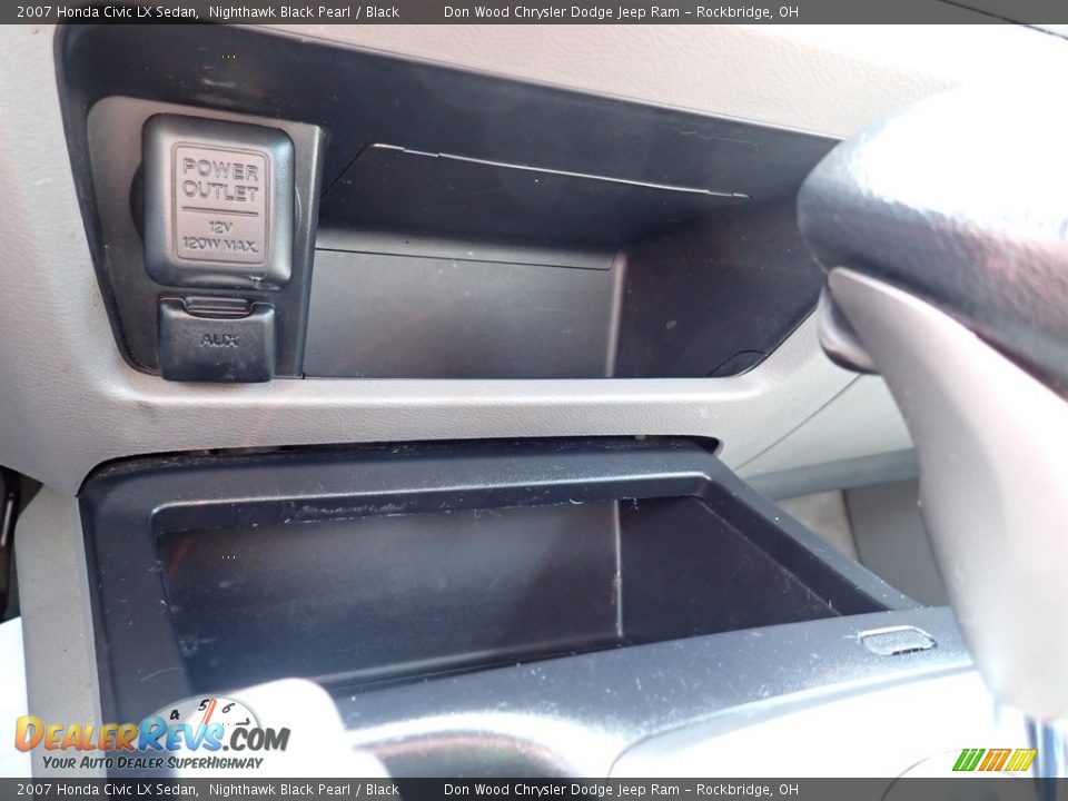 2007 Honda Civic LX Sedan Nighthawk Black Pearl / Black Photo #24