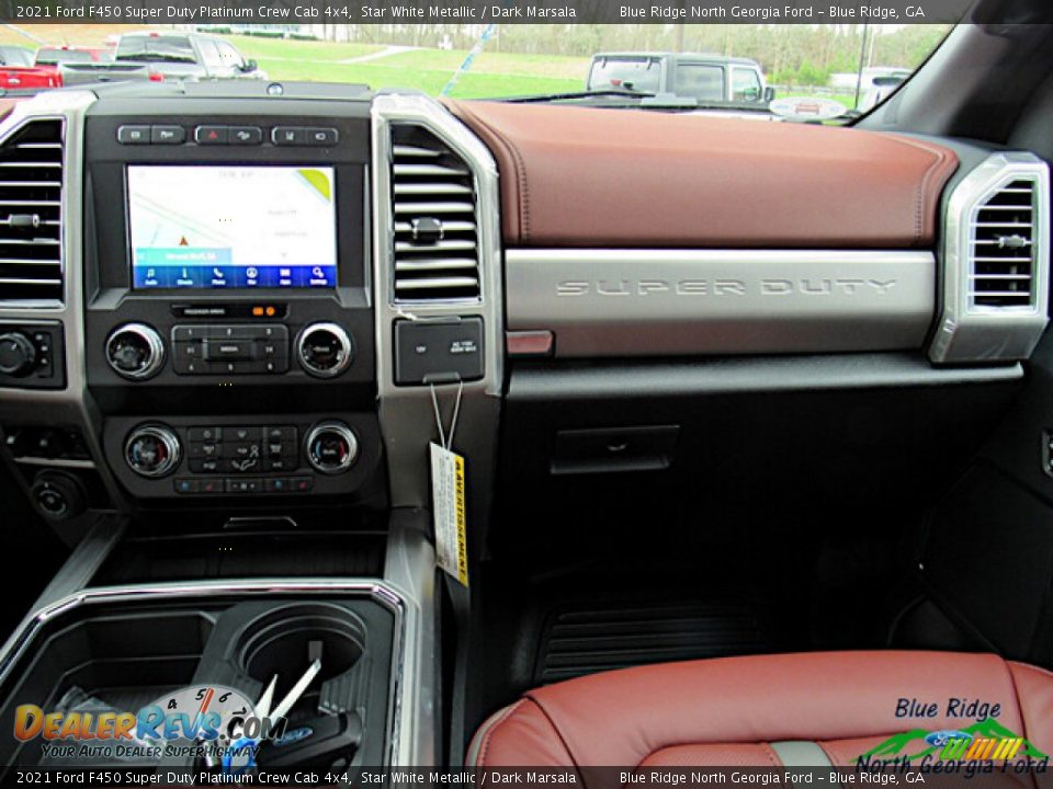 2021 Ford F450 Super Duty Platinum Crew Cab 4x4 Star White Metallic / Dark Marsala Photo #19