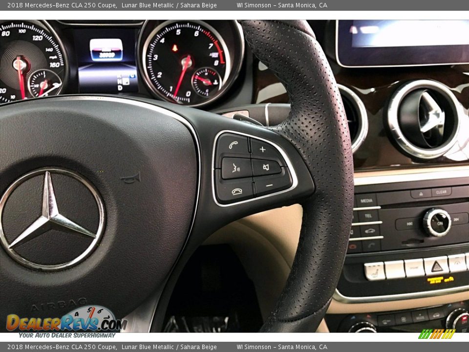 2018 Mercedes-Benz CLA 250 Coupe Lunar Blue Metallic / Sahara Beige Photo #22