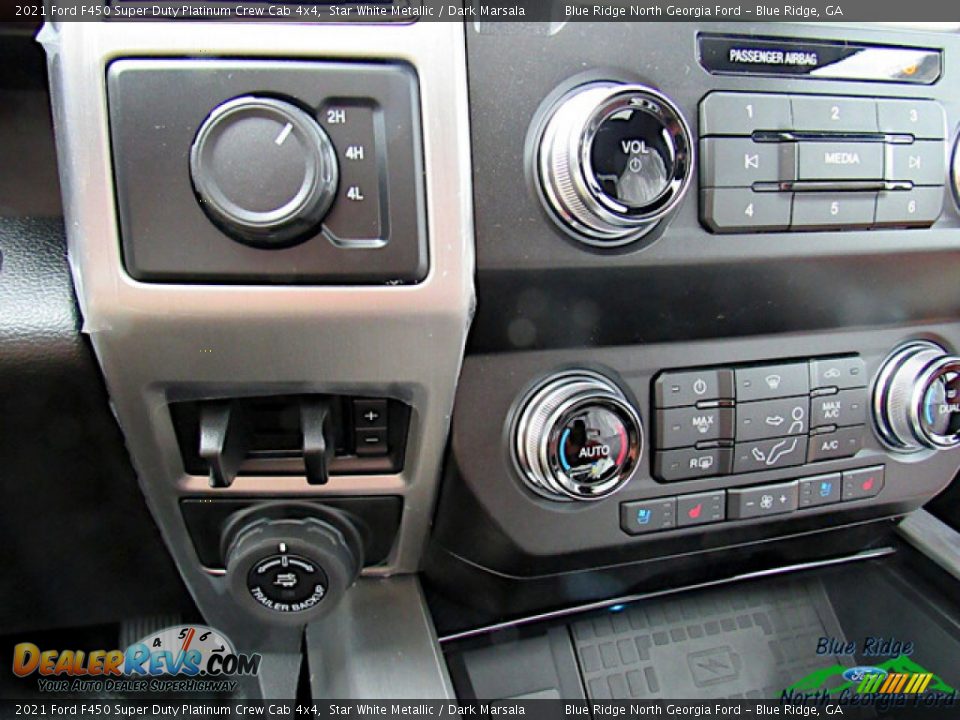 2021 Ford F450 Super Duty Platinum Crew Cab 4x4 Star White Metallic / Dark Marsala Photo #28