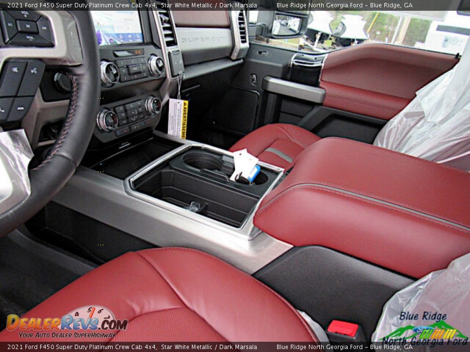 2021 Ford F450 Super Duty Platinum Crew Cab 4x4 Star White Metallic / Dark Marsala Photo #31